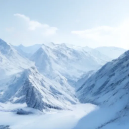 Snowy mountain landscape generated by the latent diffusion model